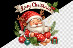 Christmas Santa tumbler, mug wrap, clipart sublimation png Product Image 2