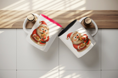 Christmas Santa tumbler, mug wrap, clipart sublimation png Product Image 3