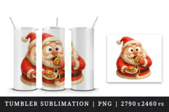 Christmas Santa tumbler, mug wrap, clipart sublimation png Product Image 4