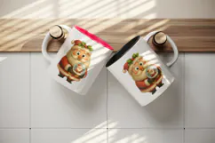 Christmas Santa tumbler, mug wrap, clipart sublimation png Product Image 3