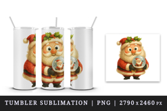 Christmas Santa tumbler, mug wrap, clipart sublimation png Product Image 4