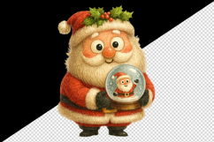 Christmas Santa tumbler, mug wrap, clipart sublimation png Product Image 2