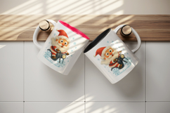 Christmas Santa tumbler, mug wrap, clipart sublimation png Product Image 3