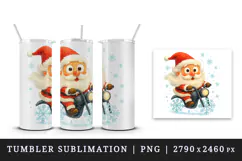 Christmas Santa tumbler, mug wrap, clipart sublimation png Product Image 4