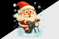 Christmas Santa tumbler, mug wrap, clipart sublimation png Product Image 2