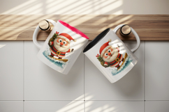 Christmas Santa tumbler, mug wrap, clipart sublimation png Product Image 3