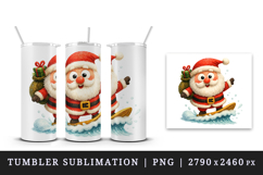 Christmas Santa tumbler, mug wrap, clipart sublimation png Product Image 4