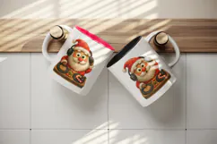 Christmas Santa tumbler, mug wrap, clipart sublimation png Product Image 3