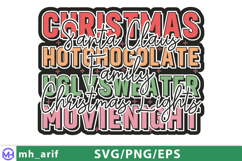 Retro Christmas Lights PNG Holiday Christmas Quote SVG PNG Product Image 1