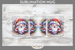 Christmas Santa Claus v2 Entangled in Lights Mug Wrap Sublim Product Image 1