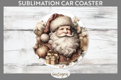 Christmas Pastel Santa Claus v3 Car Coaster Sublimation Product Image 1