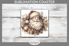 Christmas Pastel Santa Claus v3 Square Coaster Sublimation Product Image 1