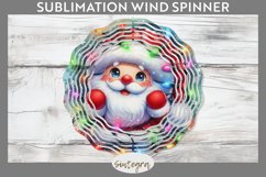 Christmas Santa Claus v4 Entangled in Lights Wind Spinner Product Image 1