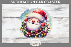 Christmas Santa Claus v5 Entangled in Lights Car Coaster Sub Product Image 1