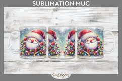 Christmas Santa Claus v5 Entangled in Lights Mug Wrap Sublim Product Image 1