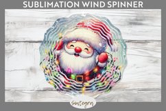 Christmas Santa Claus v5 Entangled in Lights Wind Spinner Su Product Image 1