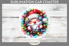 Christmas Santa Claus v6 Entangled in Lights Car Coaster Sub Product Image 1