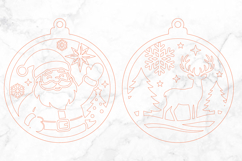 Christmas Santa Claus Reindeer Laser Cut Product Image 2