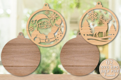 Christmas Santa Claus Reindeer Laser Cut Product Image 3