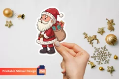 Christmas Santa Claus Sticker, Santa Claus Art Sticker Product Image 1