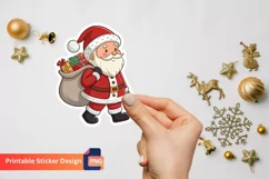 Christmas Santa Claus Sticker, Santa Claus Art Sticker Product Image 1