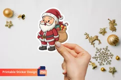 Christmas Santa Claus Sticker, Santa Claus Art Sticker Product Image 1