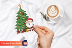 Christmas Santa Claus Tree Sticker, Christmas Tree Sticker Product Image 1