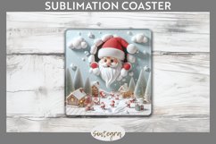 3D Christmas Santa v25 Square Coaster Sublimation Product Image 1
