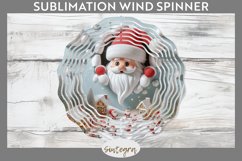 3D Christmas Santa v25 Wind Spinner Sublimation Product Image 1