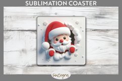 3D Christmas Santa v33 Square Coaster Sublimation Product Image 1
