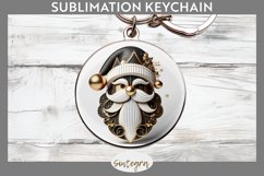 3D Christmas Santa v37 Round Keychain Sublimation Product Image 1