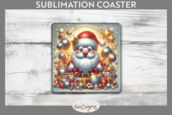 3D Christmas Santa v42 Square Coaster Sublimation Product Image 1