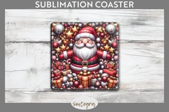3D Christmas Santa v47 Square Coaster Sublimation Product Image 1