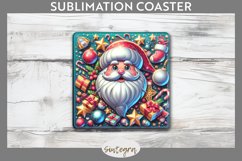 3D Christmas Santa v49 Square Coaster Sublimation Product Image 1
