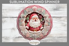 3D Christmas Santa v5 Wind Spinner Sublimation