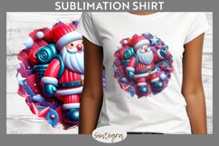 3D Christmas Santa v56 T-shirt Sublimation Product Image 1