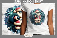 3D Christmas Santa v58 T-shirt Sublimation Product Image 1