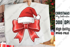 Christmas Santa Coquette Bow Product Image 1