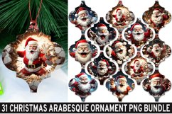 Christmas Santa Cracked Hole Arabesque Ornament Bundle Product Image 1