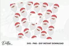 Santa Claus Faces Starbucks 24oz Acrylic Tumbler Cup Product Image 2