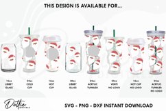 Santa Claus Faces Starbucks 24oz Acrylic Tumbler Cup Product Image 3