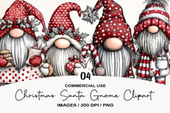 Christmas Santa Gnome Clipart Product Image 1