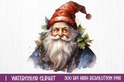 Christmas Santa Gnome Clipart Sublimation, Christmas PNG Product Image 1