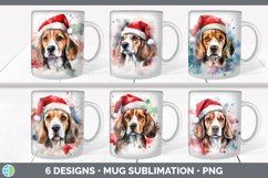 Bundle of six Santa Beagles Mug Wrap designs.