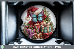 GorgeousChristmas Santa Hat Car Coaster design.