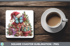 GorgeousChristmas Santa Hat Square Coaster design.
