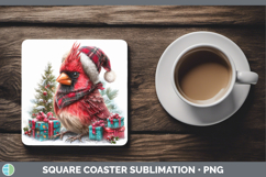 GorgeousChristmas Santa Hat Square Coaster design.