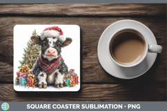 GorgeousChristmas Santa Hat Square Coaster design.