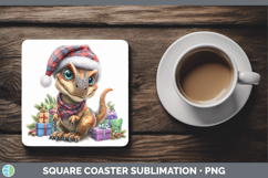 GorgeousChristmas Santa Hat Square Coaster design.