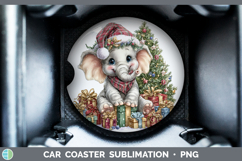 GorgeousChristmas Santa Hat Car Coaster design.